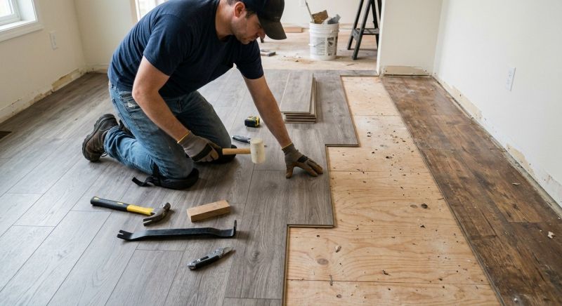 Laminate Floor Replacement in North Reading, MA
