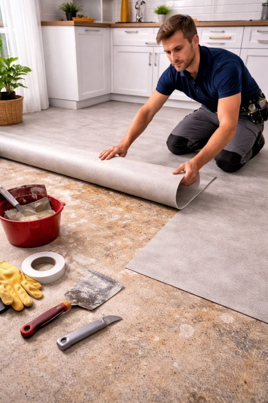 Linoleum Floor Installation in Marlborough, MA