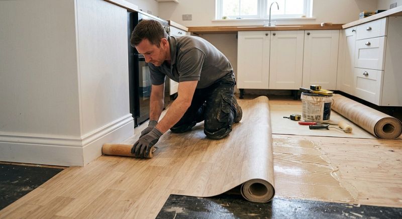 Sheet Linoleum Installation in Winchester, MA